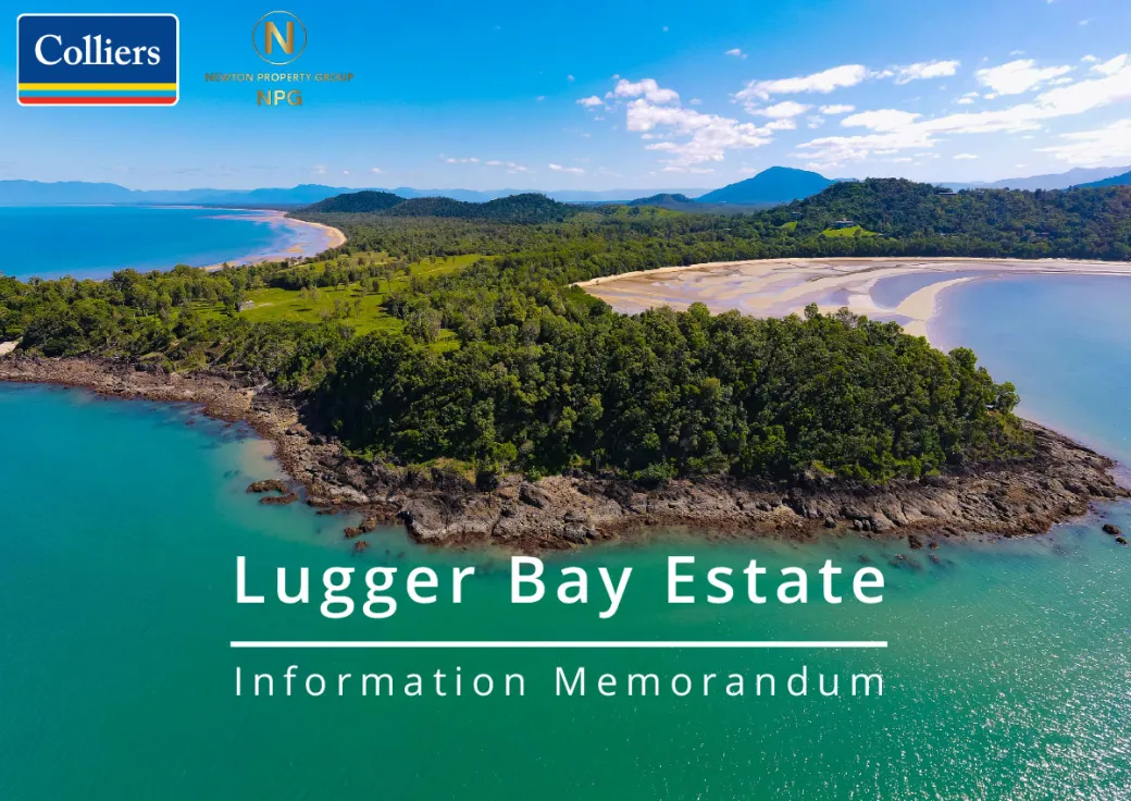 The Lugger Bay Estate information memorandum cover, agent-branded
