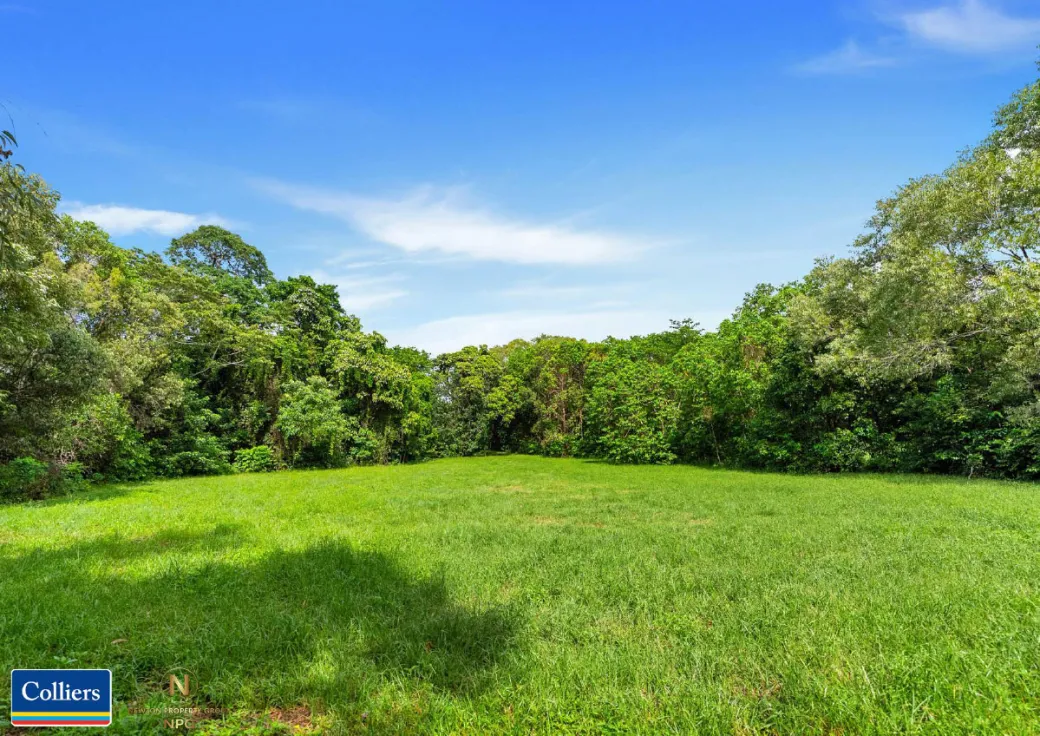 An empty cleared homesite, saturated stock photography