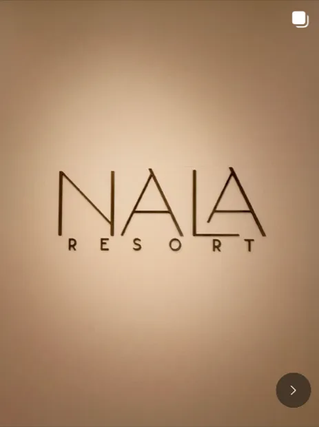 Nala Resort, the reception sign, posted as a carousel