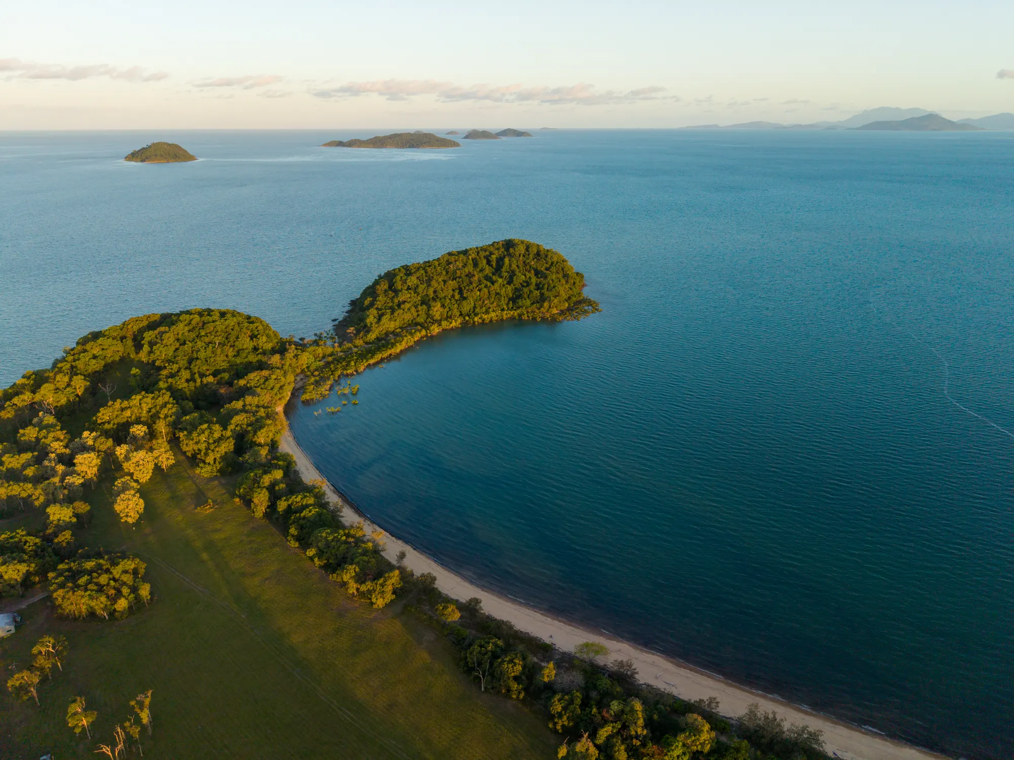 The Point at last light from the air