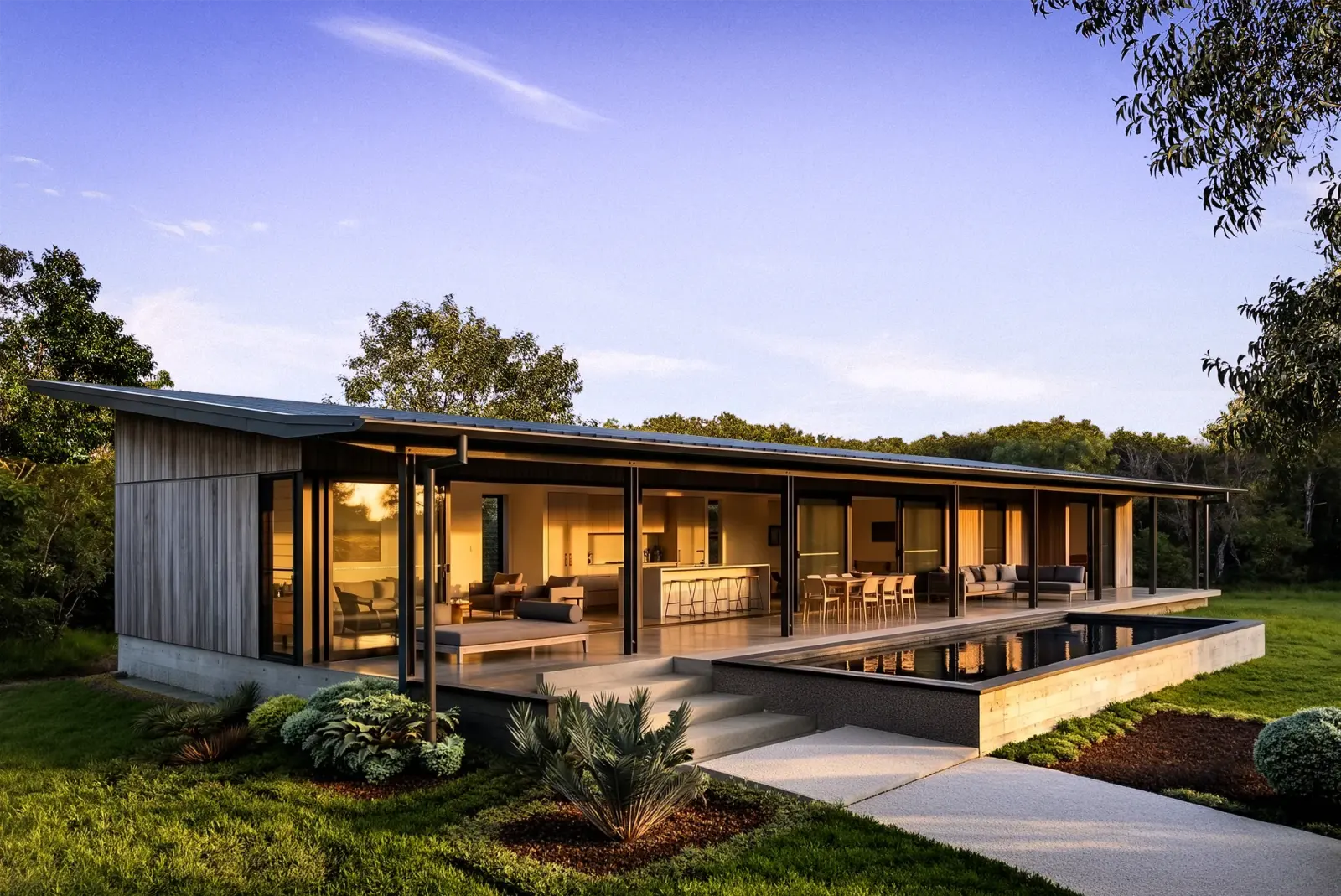 An indicative visualisation of a single-storey pavilion on Lot 18